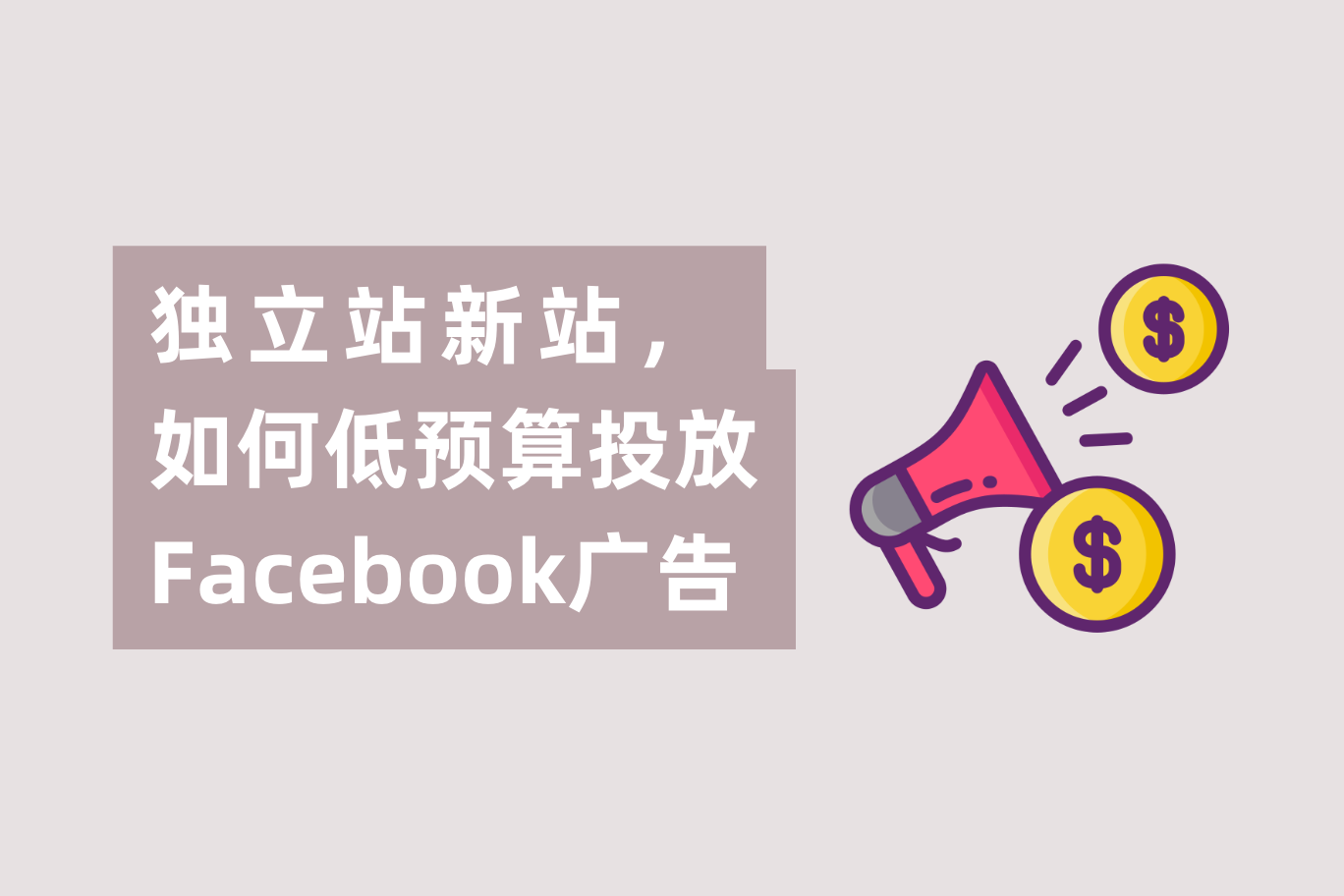 自力站新网站低预算，怎样投放Facebook广告？怎样界说小预算？
