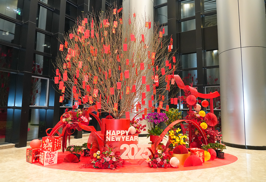 瀚蓝广场年花美陈列计